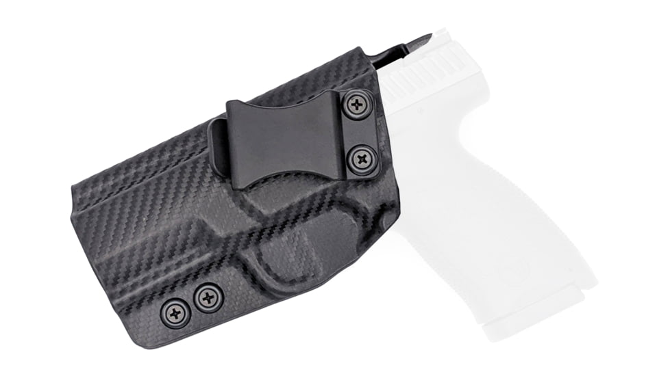 Rounded IWB KYDEX Holster, CZ P-10 C, Left Hand, Carbon Fiber, CZU-P10C-CF-LH-VAR