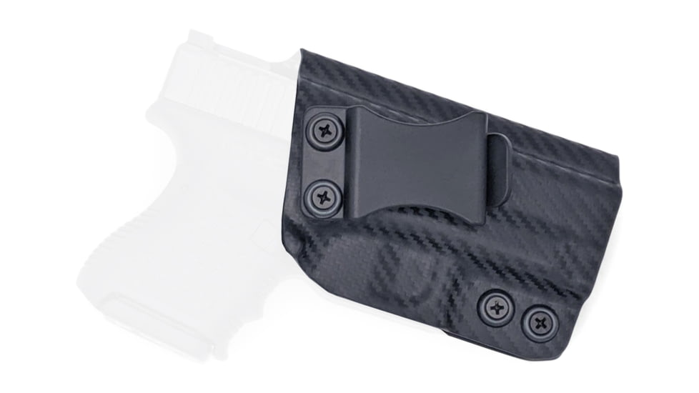 Rounded IWB KYDEX Holster, Glock 26/27/33 Gen 1-5, Right Hand, Carbon Fiber, GLK-262733-CF-RH-VAR
