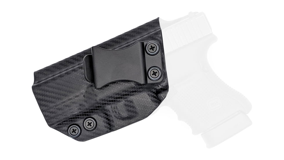 Rounded IWB KYDEX Holster, Glock 30S, Left Hand, Carbon Fiber, GLK-30S-CF-LH-VAR