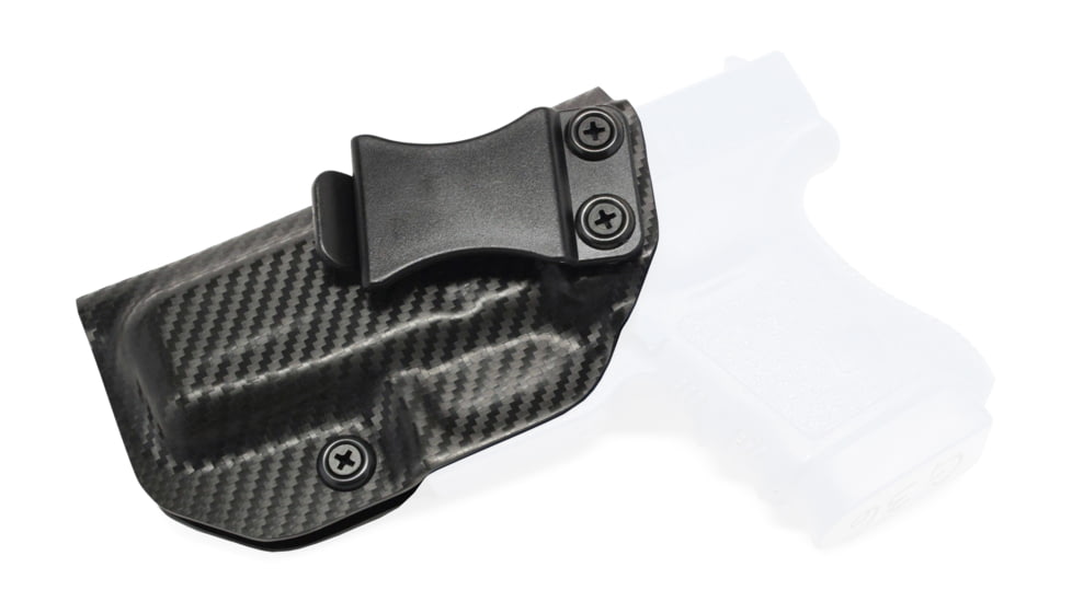 Rounded IWB KYDEX Holster, Glock 36, Non-Rail, Left Hand, Carbon Fiber, GLK-G36-CF-LH-VAR