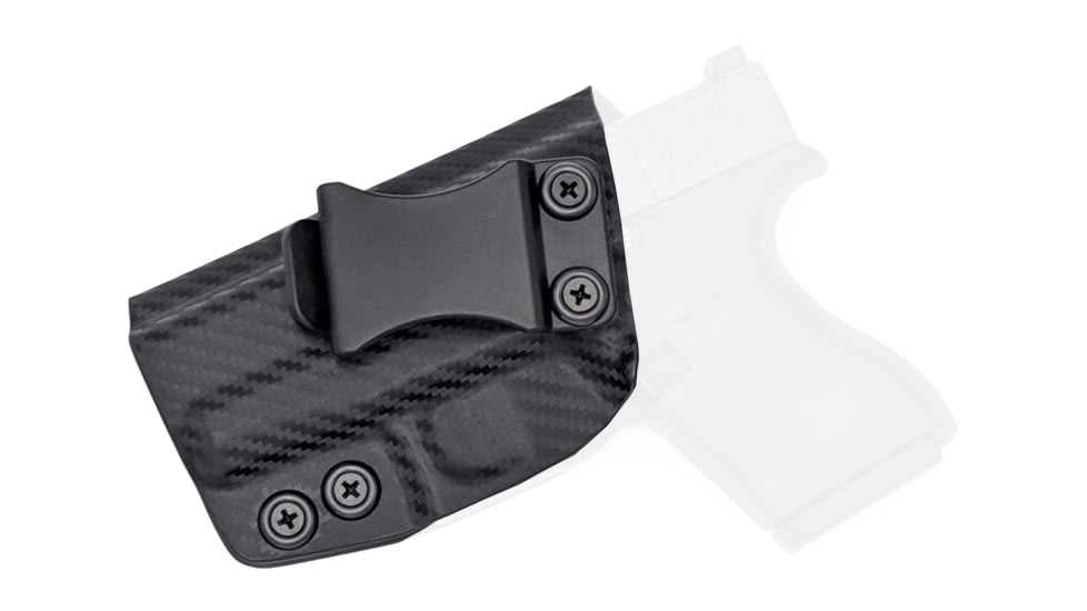 Rounded IWB KYDEX Holster, Glock 43/43X, Left Hand, Carbon Fiber, GLK-G43-CF-LH-VAR