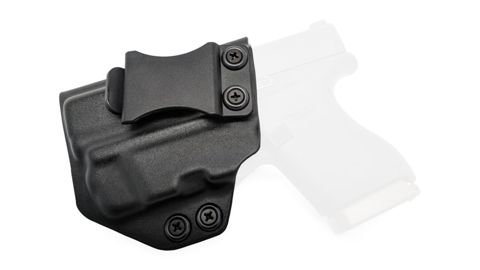 Rounded IWB KYDEX Holster, Glock 43/43X w/ TLR-6, Left Hand, Black, GLK-G43TLR6-BK-LH-VAR