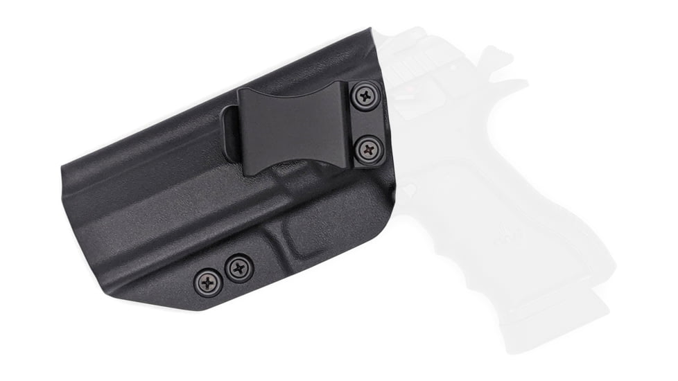 Rounded IWB KYDEX Holster, IWI Jericho 941 PSL9 Mid, Polymer Frame, LH, Black, JRO-941POLYMID-BK-LH-VAR