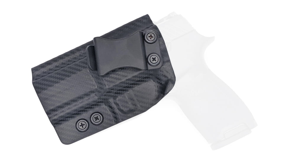Rounded IWB KYDEX Holster, Sig Sauer P320 Compact/Carry, Left Hand, Carbon Fiber, SSR-P320-CF-LH-VAR