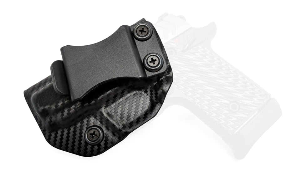 Rounded IWB KYDEX Holster, Springfield 911 .380, Left Hand, Carbon Fiber, SFA-911380-CF-LH-VAR