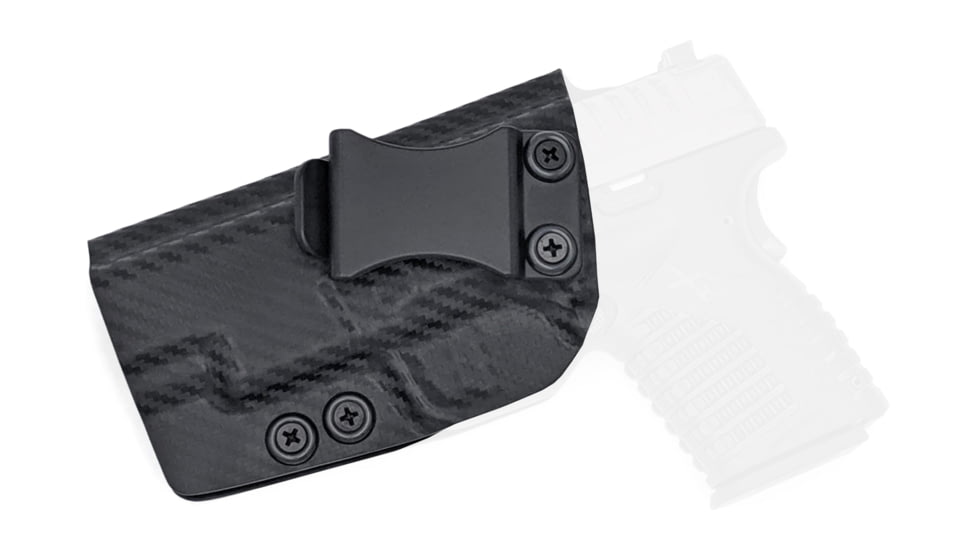 Rounded IWB KYDEX Holster, Springfield XD-S 4.0in, Left Hand, Carbon Fiber, SFA-XDS40-CF-LH-VAR