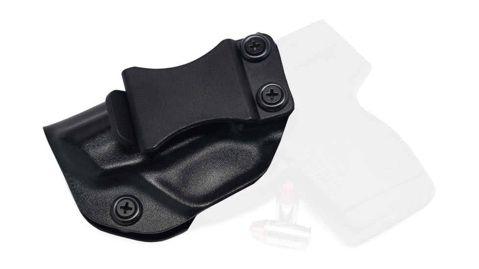 Rounded IWB KYDEX Holster, Taurus 738 TCP, Left Hand, Black, TRS-738-BK-LH-VAR