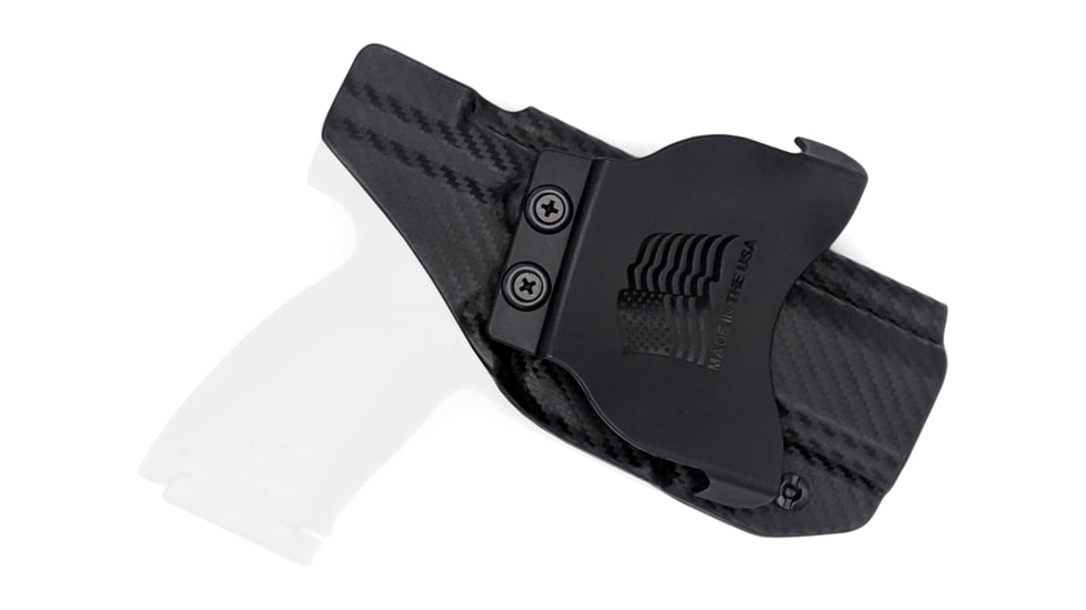 Rounded OWB KYDEX Paddle Holster, CZ P-10 F, Left Hand, Carbon Fiber, CZU-P10FS-CF-LH-OWBPDL