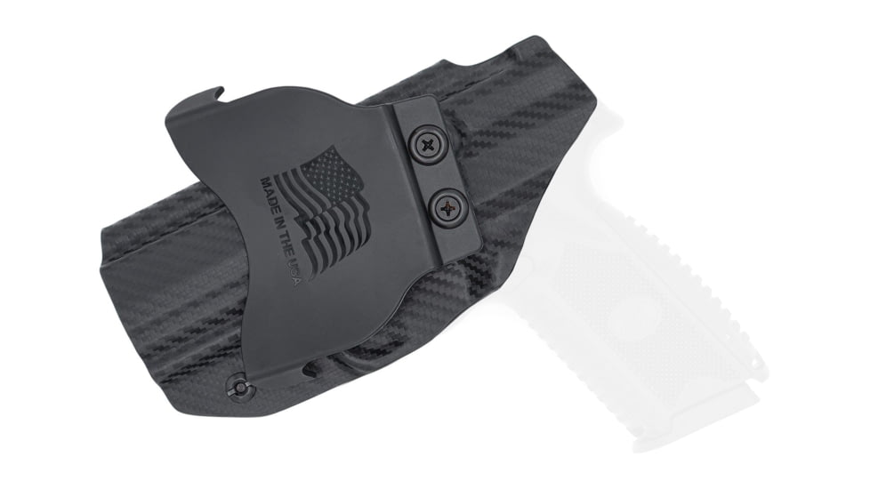Rounded OWB KYDEX Paddle Holster, FN Herstal 509, Right Hand, Carbon Fiber, FNS-FN509-CF-RH-OWBPDL