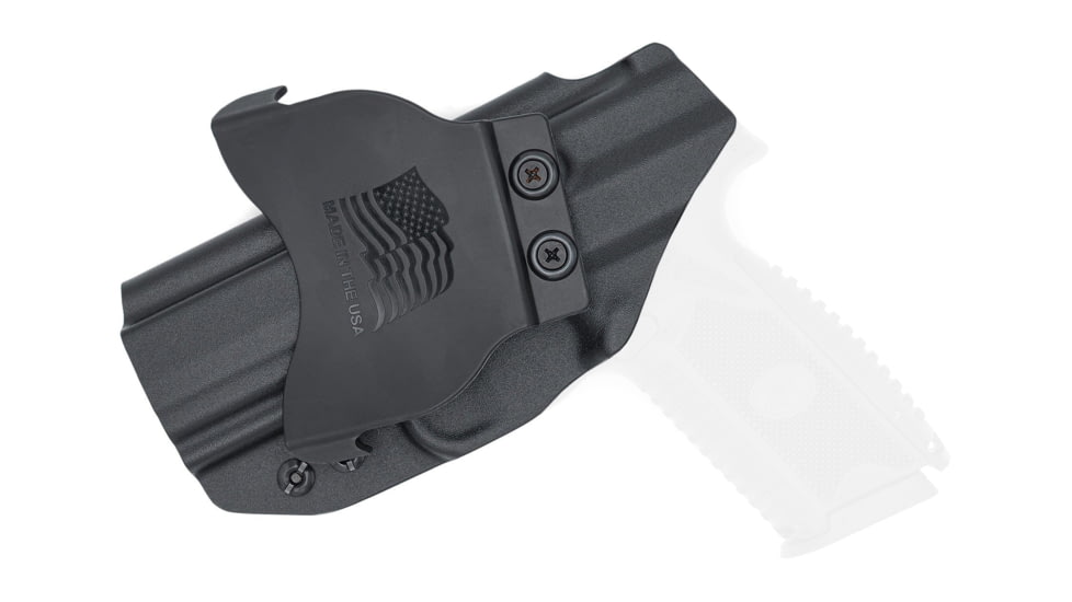 Rounded OWB KYDEX Paddle Holster, FNH 509 Compact, Right Hand, Black, FNS-FN509CMPCT-BK-RH-OWBPDL
