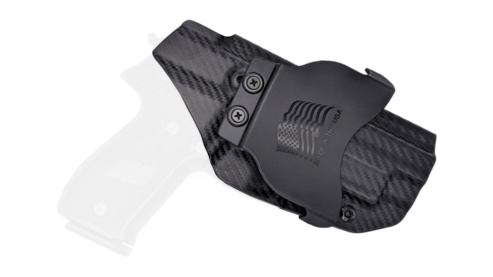 Rounded OWB KYDEX Paddle Holster, Sig Sauer P226 w/Rail, Left Hand, Carbon Fiber, SSR-P226WRL-CF-LH-OWBPDL