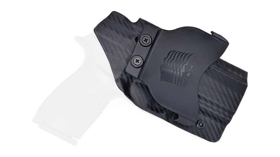 Rounded OWB KYDEX Paddle Holster, Sig Sauer P320 Full Size, Left Hand, Carbon Fiber, SSR-P320FS-CF-LH-OWBPDL