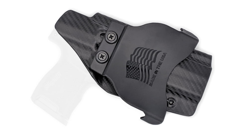 Rounded OWB KYDEX Paddle Holster, Sig Sauer P365 XL, Left Hand, Carbon Fiber, SSR-P365XL-CF-LH-OWBPDL