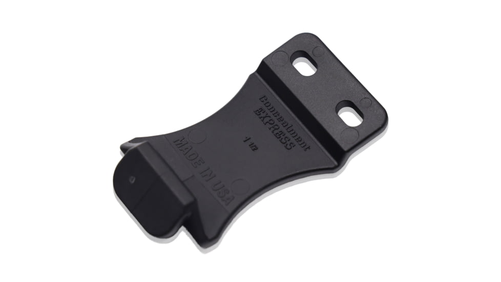 Rounded Standard 1.5in Fiber Reinforced Stealth Belt Clip for IWB Holster, Black, One Size, CEX-150BLTCLP