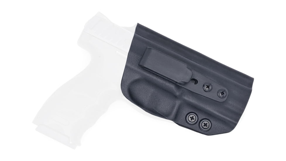 Rounded Tuckable IWB KYDEX Holster, Heckler &amp; Koch VP9, Right Hand, Black, HKH-VP9-BK-RH-TUCK
