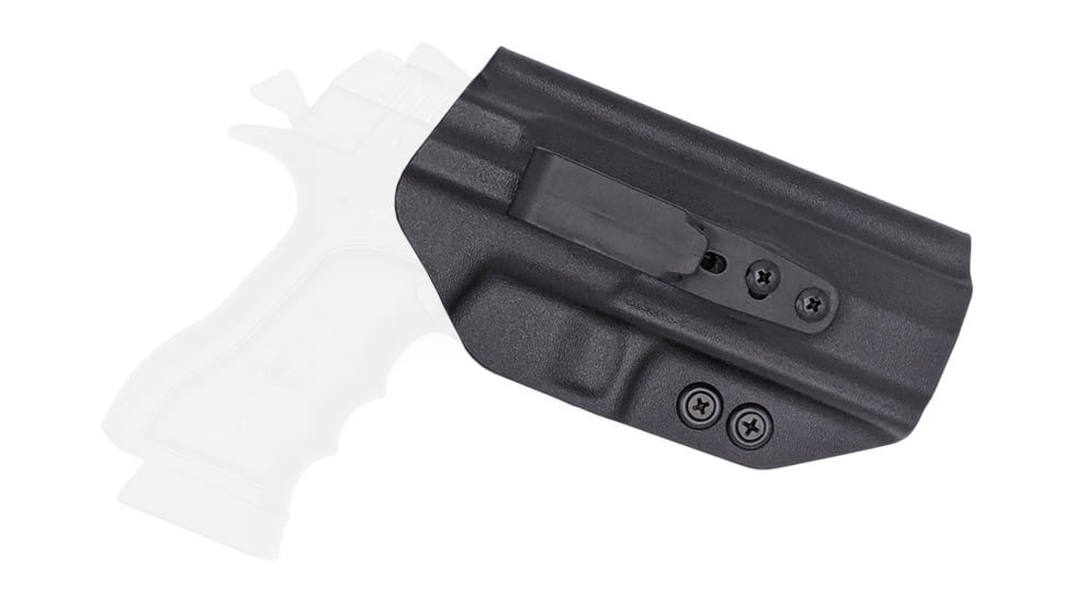 Rounded Tuckable IWB KYDEX Holster, IWI Jericho 941 PL9 Full Size Polymer Frame, Ambidextrous, Black, JRO-941POLYFS-BK-TUCK