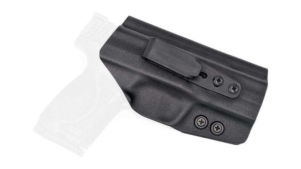 Rounded Tuckable IWB KYDEX Holster, Smith &amp; Wesson M&amp;P 4.25in, Ambidextrous, Black, SWN-MP425940-BK-TUCK