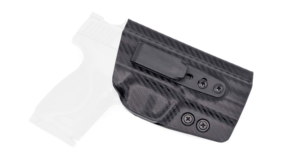 Rounded Tuckable IWB KYDEX Holster, Smith &amp; Wesson M&amp;P 9/40 M2.0 3.6in Compact/Sub-Compact, Right Hand, Carbon Fiber, SWN-MP940M2036C-CF-RH-TUCK