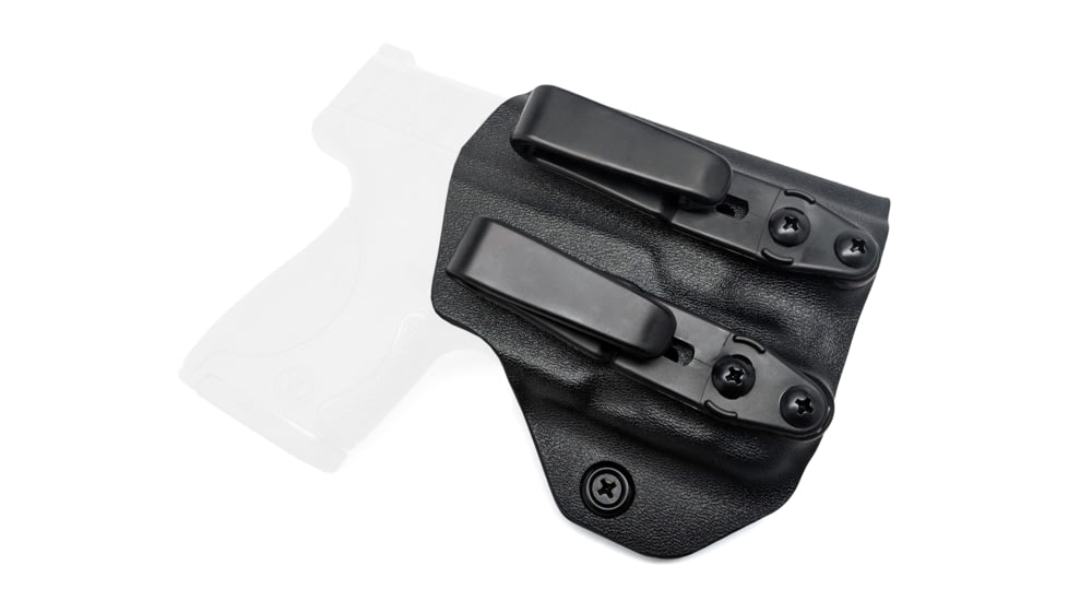 Rounded Tuckable IWB KYDEX Holster, Smith &amp; Wesson M&amp;P SHIELD 9MM/40SW w/TLR-6, Ambidextrous, Black, SWN-MPSHIELDTLR6-BK-TUCK
