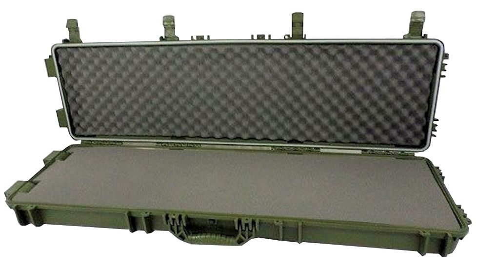 Condition 1 100818 Airtight/Watertight Rifle Wheeled Case w/ Slab Foam, Green, Large H818GNF8968AC1
