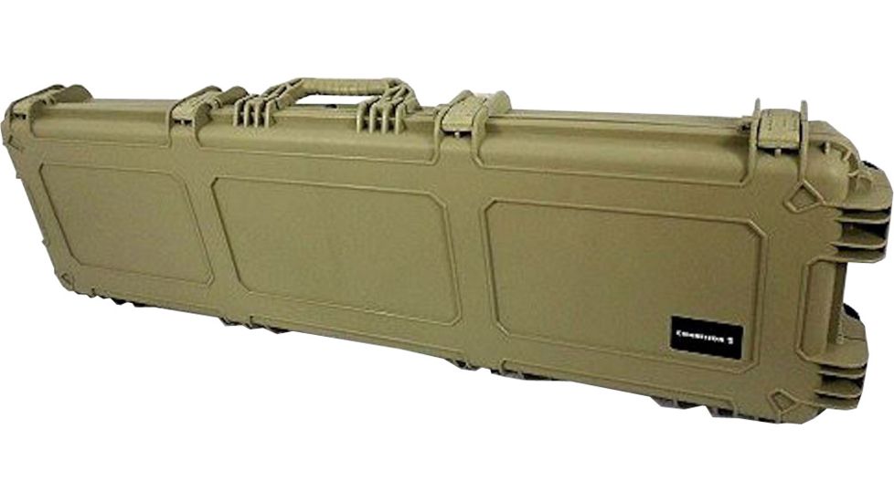 Condition 1 100818 Airtight/Watertight Rifle Wheeled Case w/ Slab Foam, Tan, Large H818TNF8968AC1
