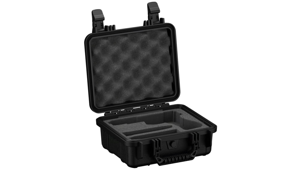 Condition1 11&quot; Single Pistol Case #184, Black, Pre-Cut Foam 1 Slot &amp; 2 Mag, H1184BKF12509AC1
