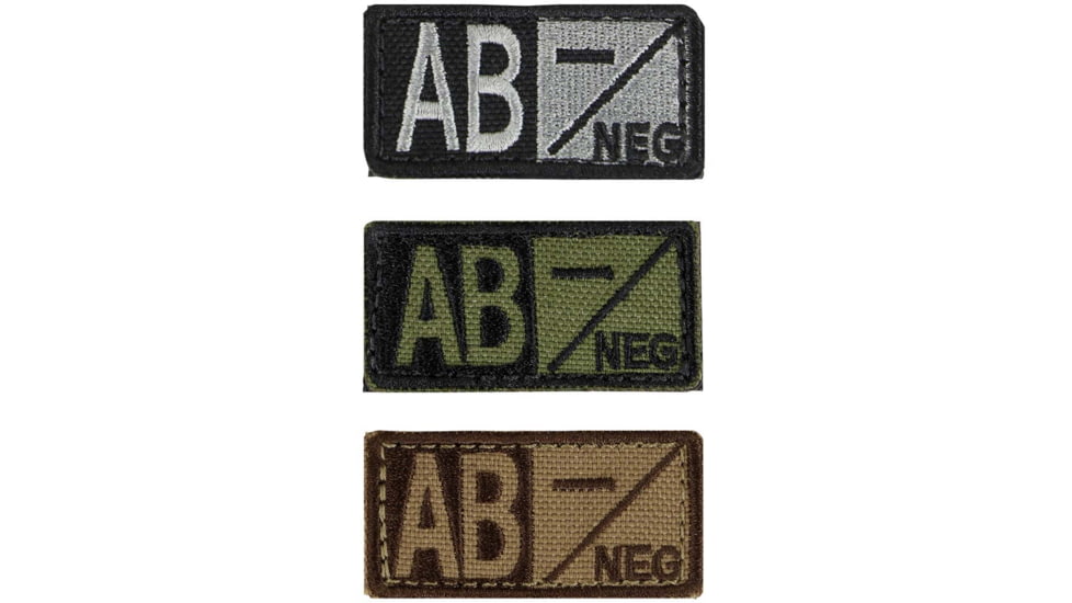 Condor Outdoor Blood Type Patch 6 Pcs/Pack, Abneg, Coyote Tan, 229AB-003