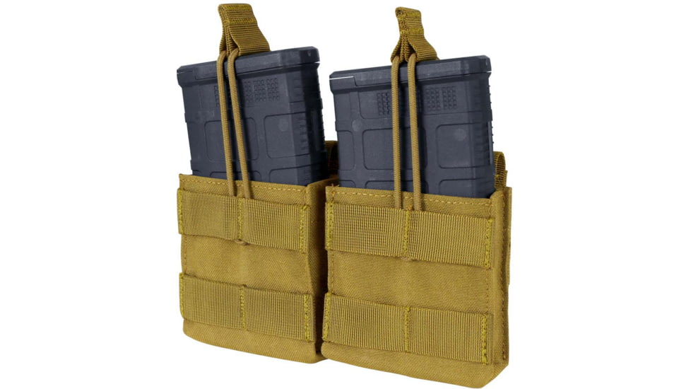 Condor Outdoor Double M14 Open Top Mag Pouch, Coyote Brown, MA24-498