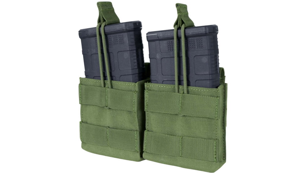 Condor Outdoor Double M14 Open Top Mag Pouch, Olive Drab, MA24-001