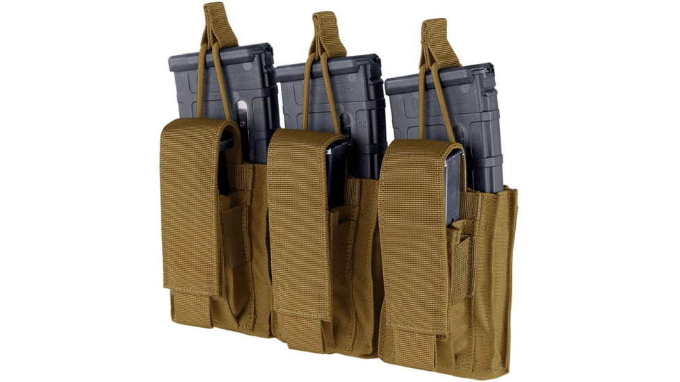 Condor Outdoor Gen2 Triple Kangaroo Mag Pouch, Coyote Brown, 191233-498