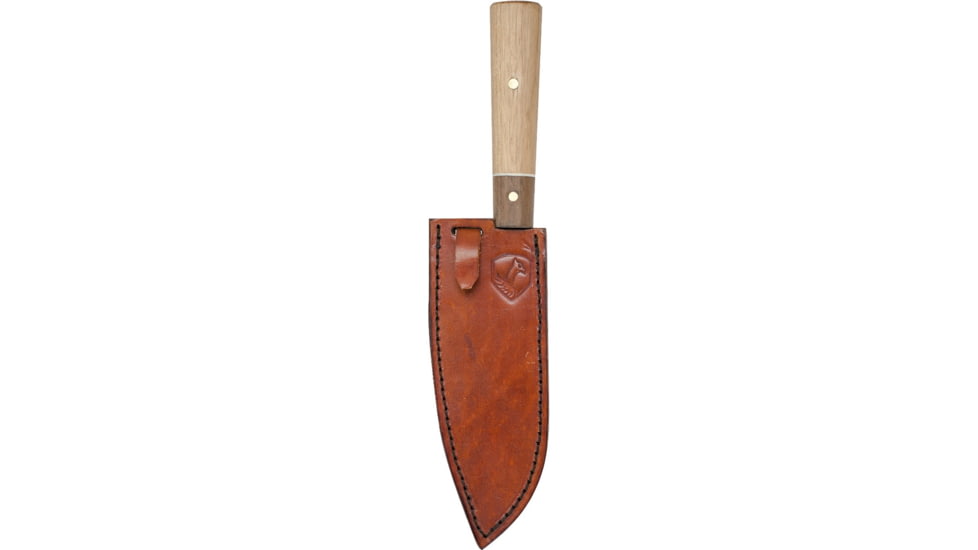 Condor Tool and Knife Kondoru Santoku Knife Kitchen Knives, 11.5in Overall, 6.25in Blasted Satin 1095Hc Steel Blade, Hickory And Walnut, CTK5000-6.5