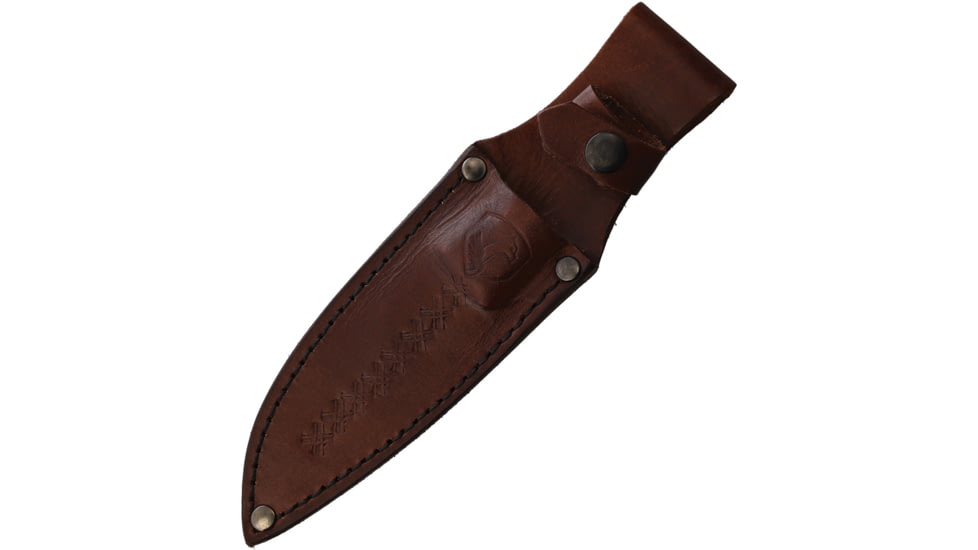 Condor Tool and Knife Austral Fixed Blade Knife, 9in Overall, 4.63in Natural Finish Scandi Grind 1095HC Steel Blade, Burnt American Hickory Handle, Brown Leather Belt Sheath, CTK3962-4.6-HC