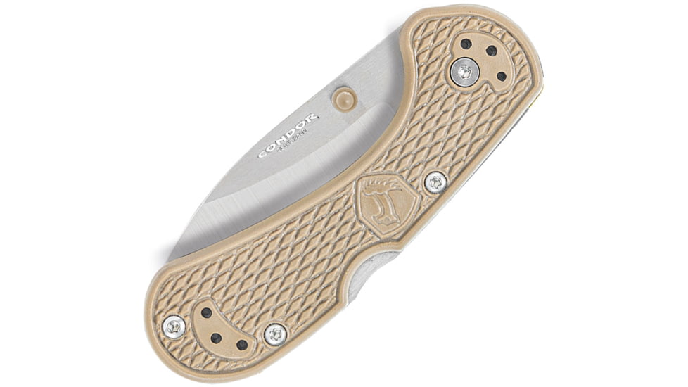 Condor Tool and Knife Cadejo Folding Knife, 2.66in, 14C28N Stainless Steel, Drop Point Blade, Desert Zytel Handle, CTK811-3.0Z-SK