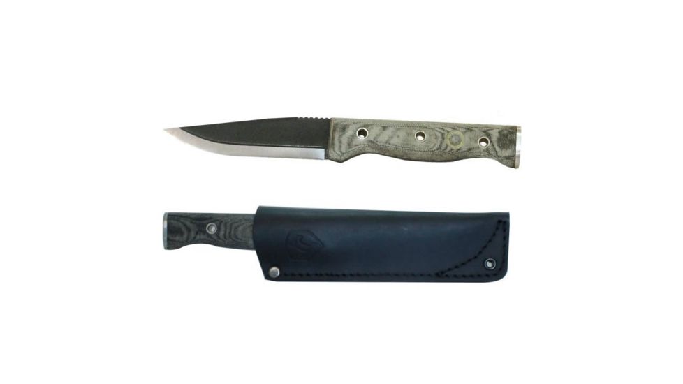Condor Tool and Knife Final Frontier Knive, 1075 High Carbon Steel Epoxy Black Powder Coating 4 in Blade, Micarta Handle, CTK246-4.5HC