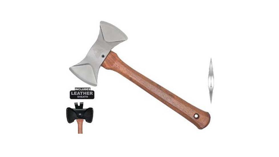 Condor Tool and Knife Thunder Bay Double Bit Cruiser Axe, Leather Sheath CTK4024C