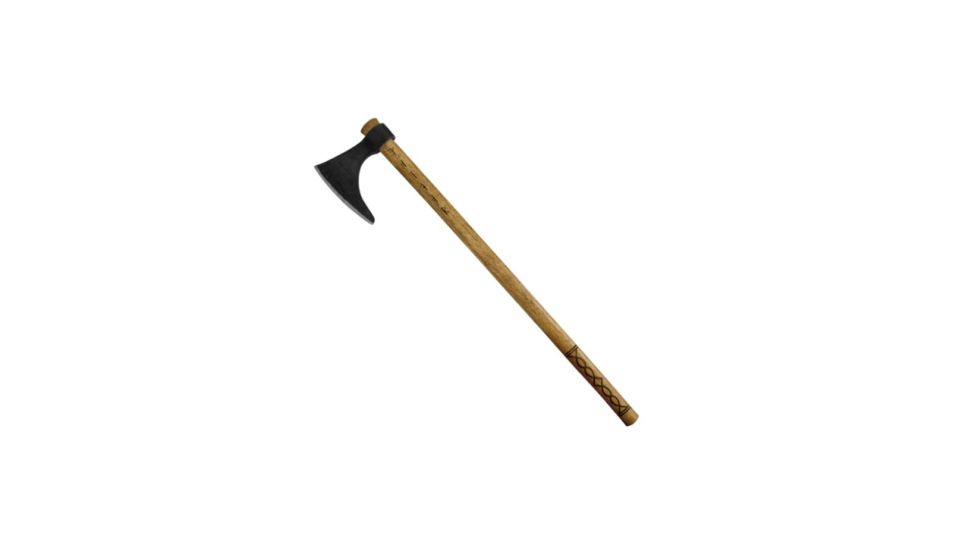 Condor Tool and Knife Valhalla Axe Series, Battle Axe, 1060 High Carbon Steel Blade, Burnt American Hickory Handle, CTK1004-2