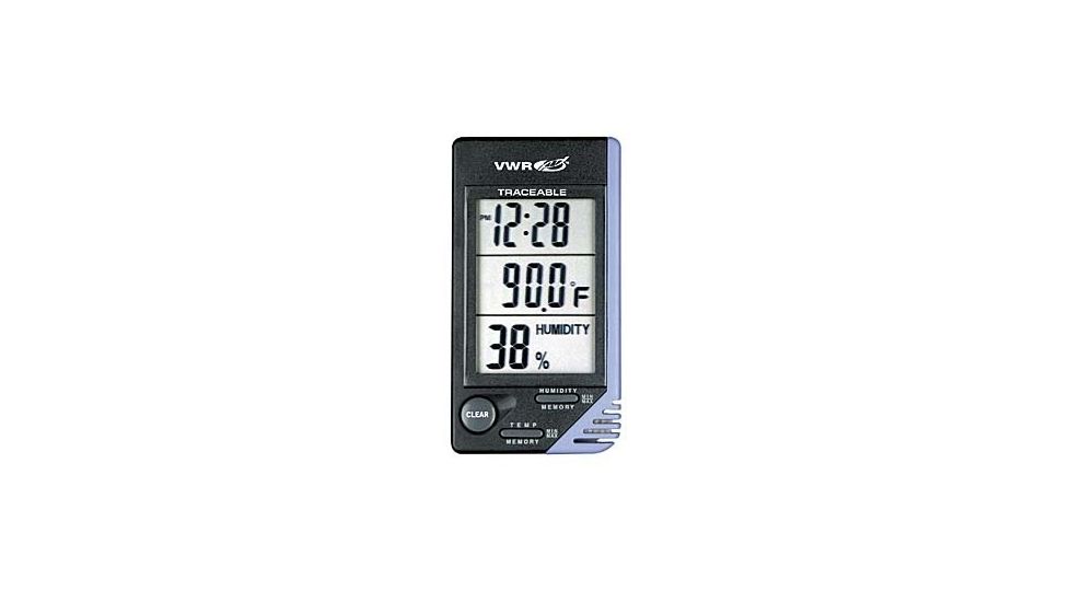VWR Thermometer with Clock and Humidity Monitor 4040 Vwr CLOCK/HUMIDITY Monitor