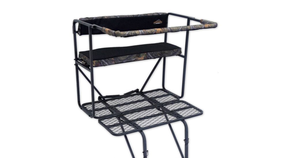Copper Ridge Outdoors 17.5 foot Deluxe 2-Man Tree Stand w/Ladder, Black/Tree Camo 02-MKLS04-D175CR