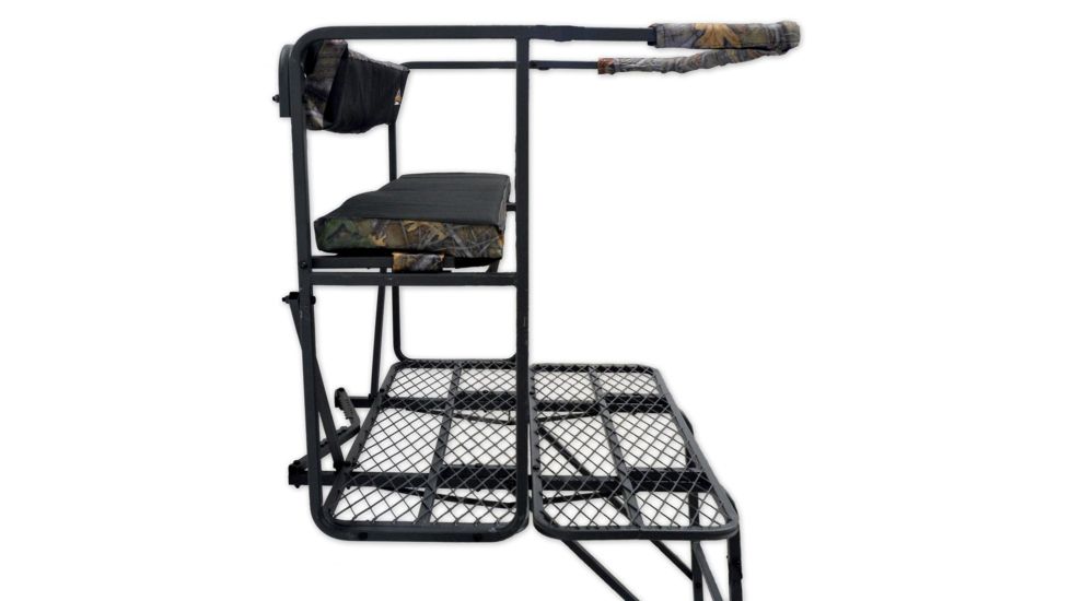 Copper Ridge Outdoors 17.5 foot Deluxe 2-Man Tree Stand w/Ladder, Black/Tree Camo 02-MKLS04-D175CR