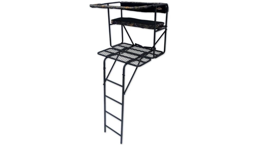 Copper Ridge Outdoors 17.5 foot Deluxe 2-Man Tree Stand w/Ladder, Black/Tree Camo 02-MKLS04-D175CR