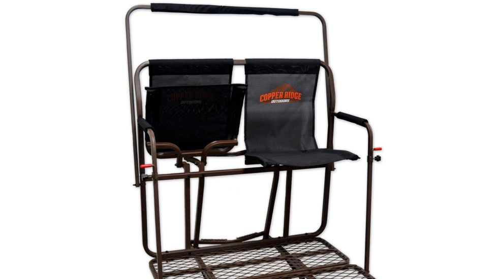 Copper Ridge Outdoors 18 foot Ultra Comfort 2-Man Tree Stand w/Ladder, Black LS5004CR