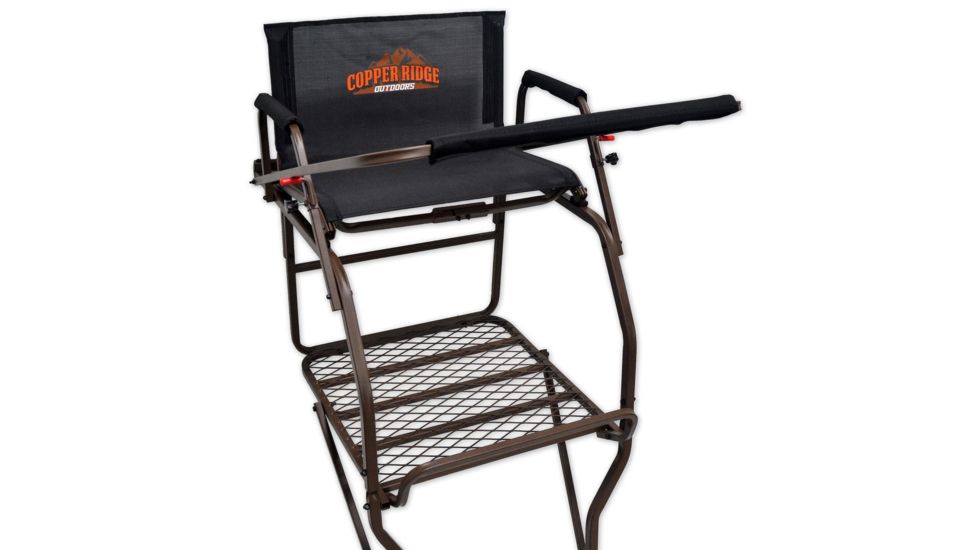 Copper Ridge Outdoors 18 foot Ultra Comfort Oversized Man and a Half Ladder Stand, Black LS5002CR
