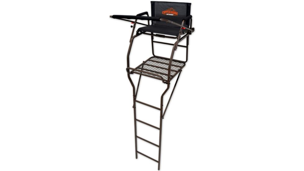 Copper Ridge Outdoors 18 foot Ultra Comfort Oversized Man and a Half Ladder Stand, Black LS5002CR
