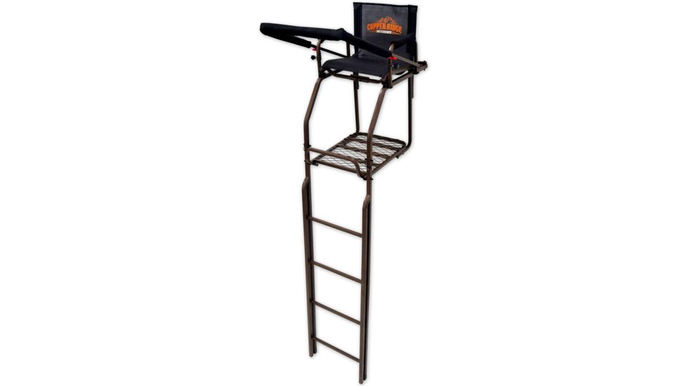 Copper Ridge Outdoors 21 foot Ultra Comfort Double Rail Tree Stand w/Ladder, Black LS5003CR