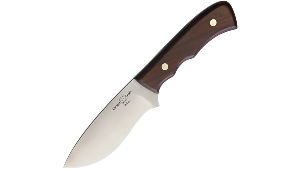 Cougar Creek Deep Belly Skinner, 8.5in, ATS-34, Cocobolo Wood Knife, 8.5in Overall, 4in Satin Ats-34 SS Blade, Cocobolo Wood, TFCC2