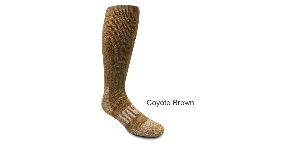 Covert Threads Ice Military/ Hunting Wool Sock Desert 1pr, Coyote Brown, Size 9-13, 3155 CB