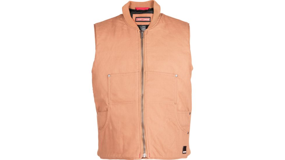 Craftsman Lined Duck Vest Brown, Medium 25948-M