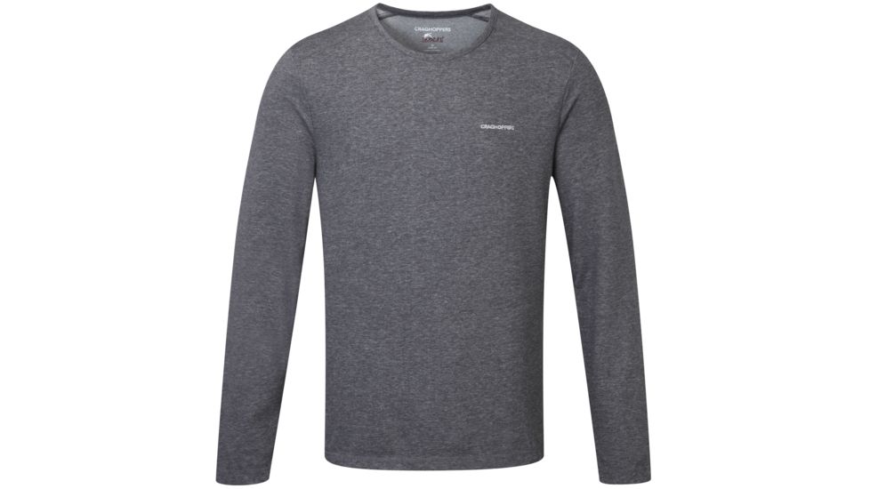 Crag Hoppers Nosilife Long Sleeve Base T-Shirt - Men's -Black Pepper Marl-Small