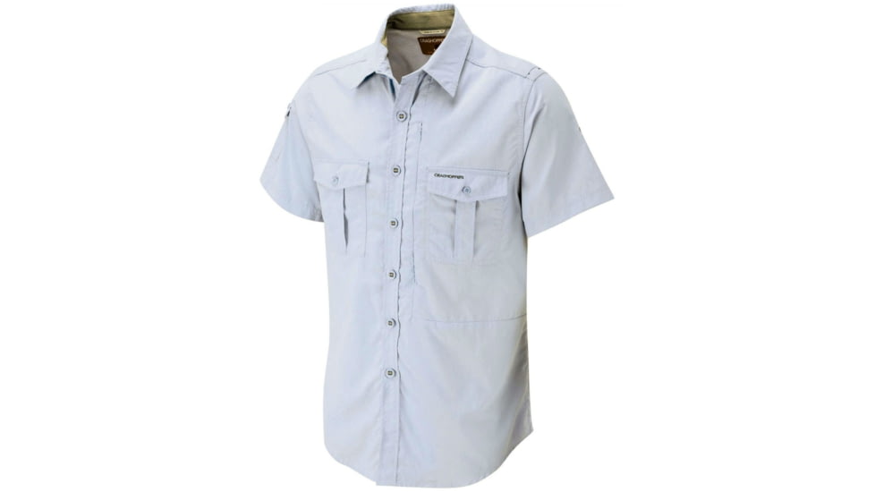 Crag Hoppers NosiLife Short Sleeve Shirt - Men's-Maya Blue-X-Large