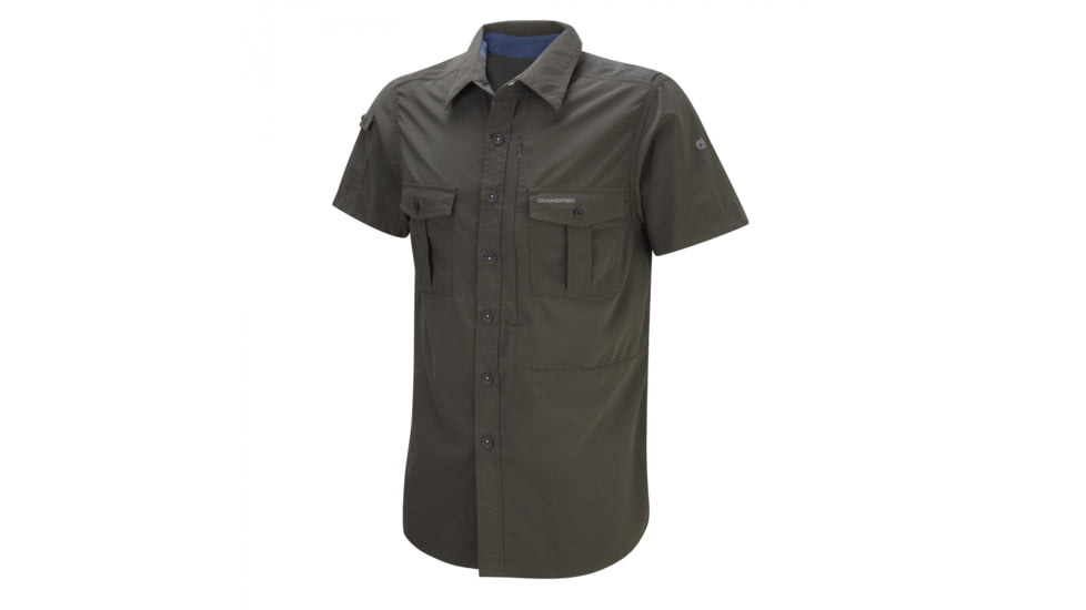 NosiLife Short Sleeve Shirt - Mens-Dark Khaki-XX-Large